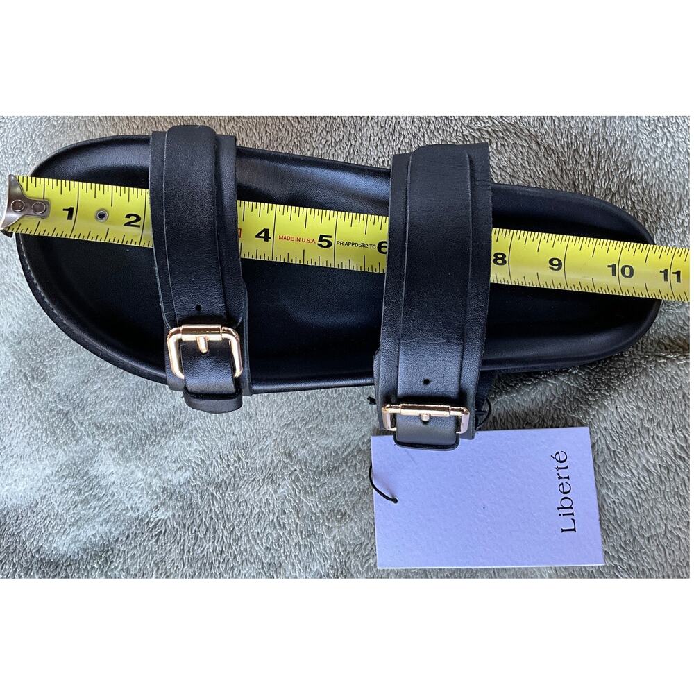 New Tags & Dust Bag Liberte Aloha Sandles Leather Slip On Black Size 10.5-11 - Picture 6 of 10